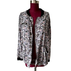 Free People Floral Baseball Jacket size S / M Y2K